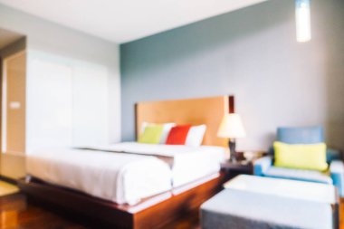 Soyut bulanıklık ve ufuk yatak odası iç