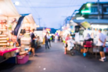 Soyut bulanıklık ve gece yerel pazarı defocused