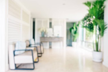 Soyut bulanıklık ve ufuk oturma odası iç ve dekorasyon