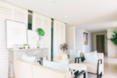 Soyut bulanıklık ve ufuk oturma odası iç ve dekorasyon