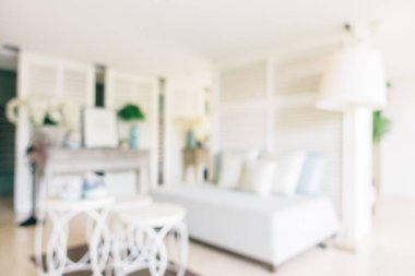 Soyut bulanıklık ve ufuk oturma odası iç ve dekorasyon