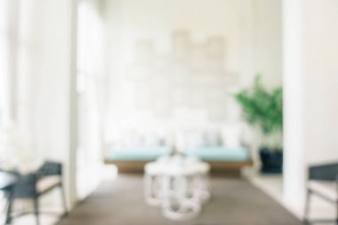 Soyut bulanıklık ve ufuk oturma odası iç ve dekorasyon