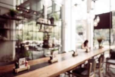 Soyut bulanıklık ve ufuk Restoran iç