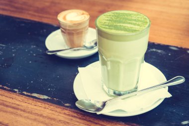 Sıcak matcha yeşil çay kahve Kupası