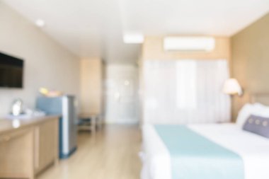 Soyut bulanıklık ve ufuk yatak odası iç ve dekorasyon