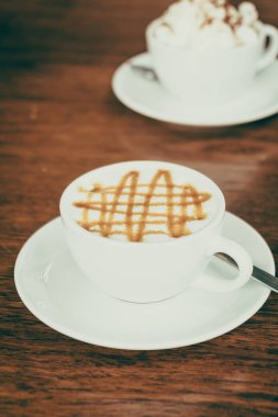 Sıcak karamel kahve Kupası latte