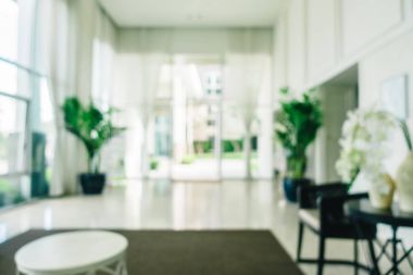 Soyut bulanıklık ve ufuk oturma odası iç ve dekorasyon