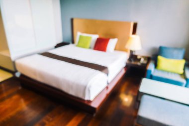 Soyut bulanıklık ve ufuk yatak odası iç