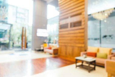 Soyut bulanıklık ve ufuk lobi otel iç