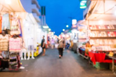 Soyut bulanıklık ve gece yerel pazarı defocused