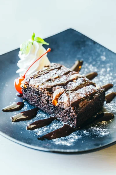 Pastel de brownies de chocolate — Foto de Stock