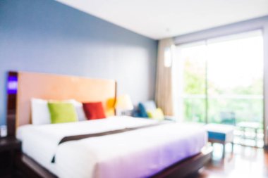 Soyut bulanıklık ve ufuk yatak odası iç