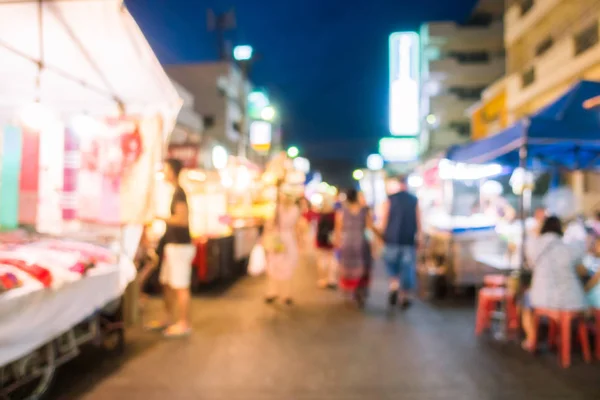 Abstract blur and defocused night local market — Stock Photo, Image