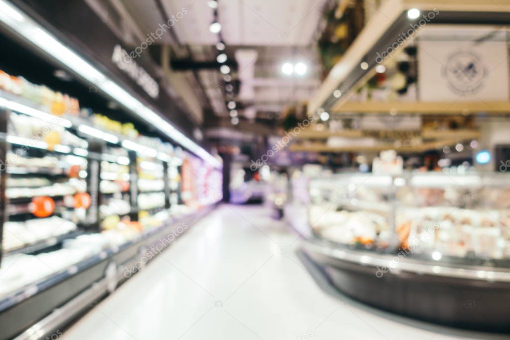 Abstract blur and defocused supermarket shopping in department s