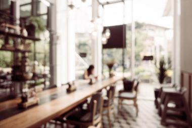 Soyut bulanıklık ve ufuk Restoran iç