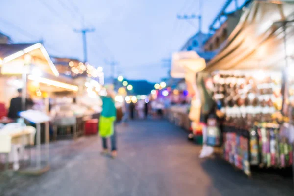 Abstrakcja rozmycie i rozmytym lokalnego targu nocnego — Zdjęcie stockowe