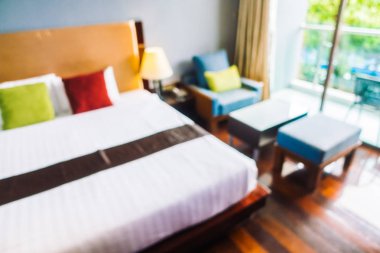 Soyut bulanıklık ve ufuk yatak odası iç