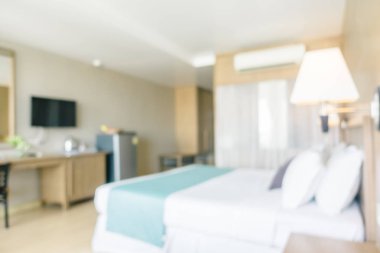 Soyut bulanıklık ve ufuk yatak odası iç ve dekorasyon