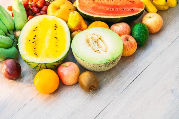 Mixed fruits with apple banana orange and other — Stock Photo, Image