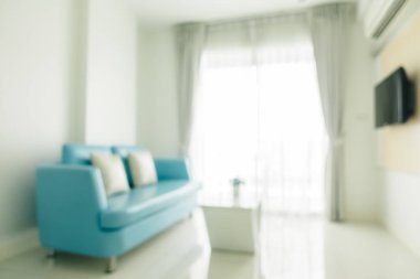 Soyut bulanıklık ve ufuk oturma odası iç ve dekorasyon