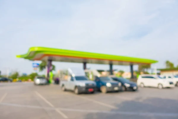 Abstracte onscherpte en intreepupil tankstation — Stockfoto