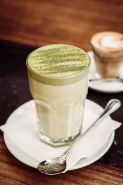 Sıcak matcha yeşil çay kahve Kupası