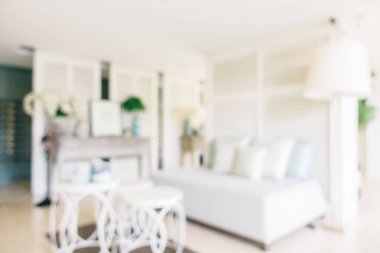 Soyut bulanıklık ve ufuk oturma odası iç ve dekorasyon