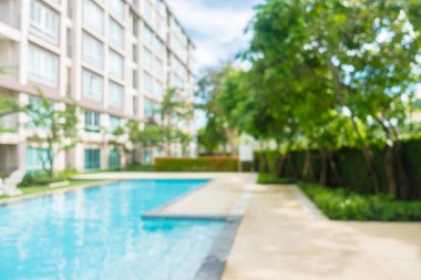 Bulanıklık soyut ve yüzme havuzunda otel ve tatil için arka plan bulanıklık