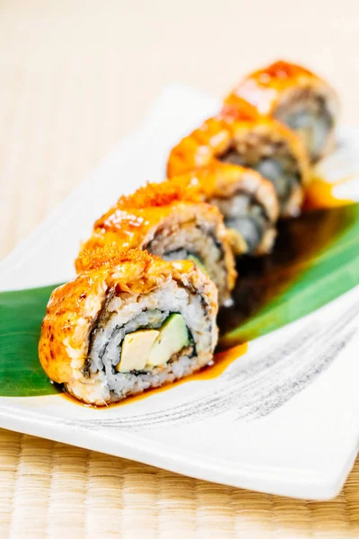 Unagi of paling vissen sushi roll — Stockfoto