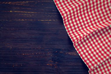 Ahşap masa kopya adlı kullanıcının alanı - Vintage filtre ile üzerinde mutfak bezi