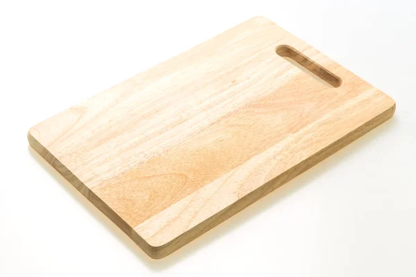 Brown Wooden Chopping Cutting Board Isolated White Background — Stock Photo, Image