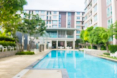 Bulanıklık soyut ve yüzme havuzunda otel ve tatil için arka plan bulanıklık