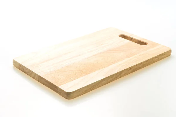 Brown Wooden Chopping Cutting Board Isolated White Background — Stock Photo, Image