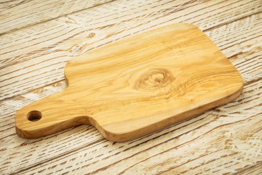 Kopya alanı ile ahşap arka plan ağaç kesme tahtasında