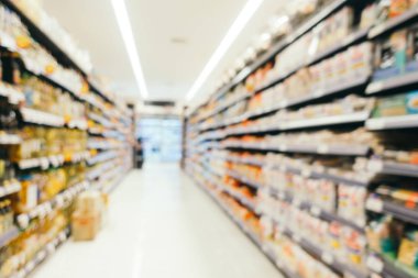 Soyut bulanıklık süpermarkette alışveriş merkezi ve mağaza