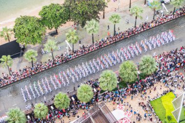 Pattaya, Tayland - 19 Kasım 2017: Asya Uluslararası filo rewview 2017 yılında Parade