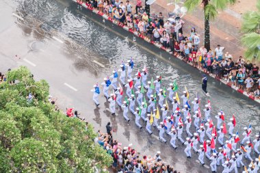 Pattaya, Tayland - 19 Kasım 2017: Asya Uluslararası filo rewview 2017 yılında Parade