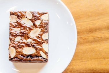 Şekerli tatlı çikolata kek pasta ile