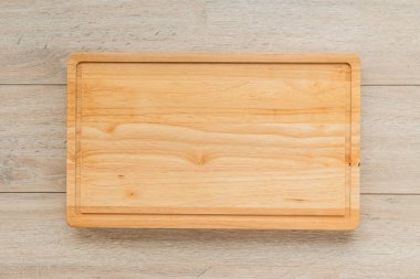 Kopya alanı ile ahşap arka plan ağaç kesme tahtasında