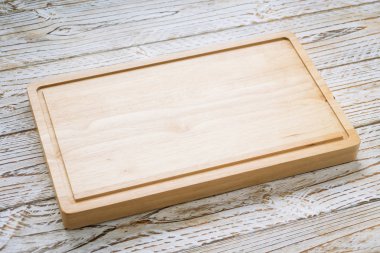 Kopya alanı ile ahşap arka plan ağaç kesme tahtasında