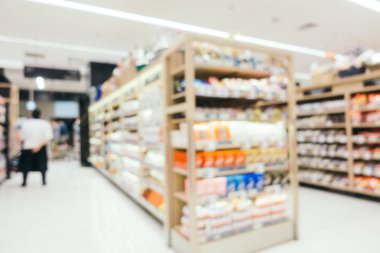Soyut bulanıklık süpermarkette alışveriş merkezi ve mağaza