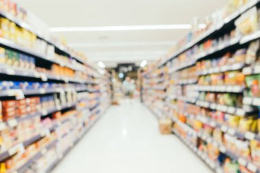 Soyut bulanıklık süpermarkette alışveriş merkezi ve mağaza
