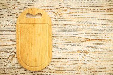 Kopya alanı ile ahşap arka plan ağaç kesme tahtasında