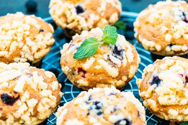 Słodki Deser Blueberry Muffin Filtr Przetwarzania — Zdjęcie stockowe