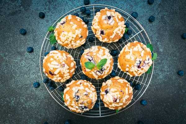 Sweet Dessert Blueberry Muffin Filter Processing — Stock Photo, Image