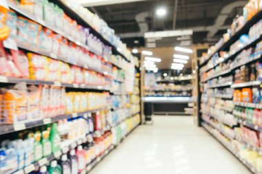 Soyut bulanıklık süpermarkette alışveriş merkezi ve mağaza