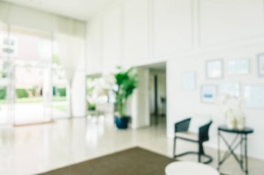 Soyut bulanıklık ve ufuk oturma odası iç ve dekorasyon