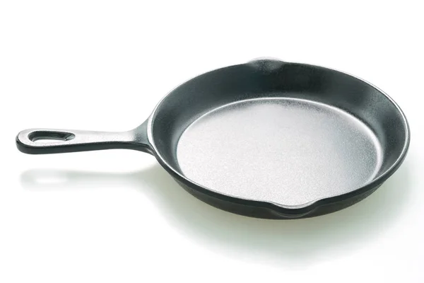 Black Iron Pan Isolated White Background — Stock Photo, Image