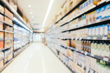 Soyut bulanıklık süpermarkette alışveriş merkezi ve mağaza