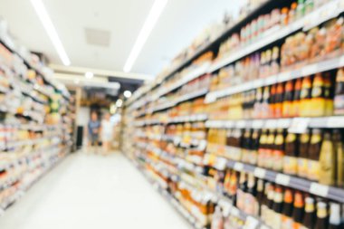 Soyut bulanıklık süpermarkette alışveriş merkezi ve mağaza